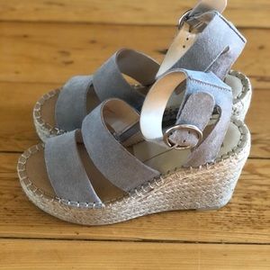 Dolce Vita dusty blue wedges